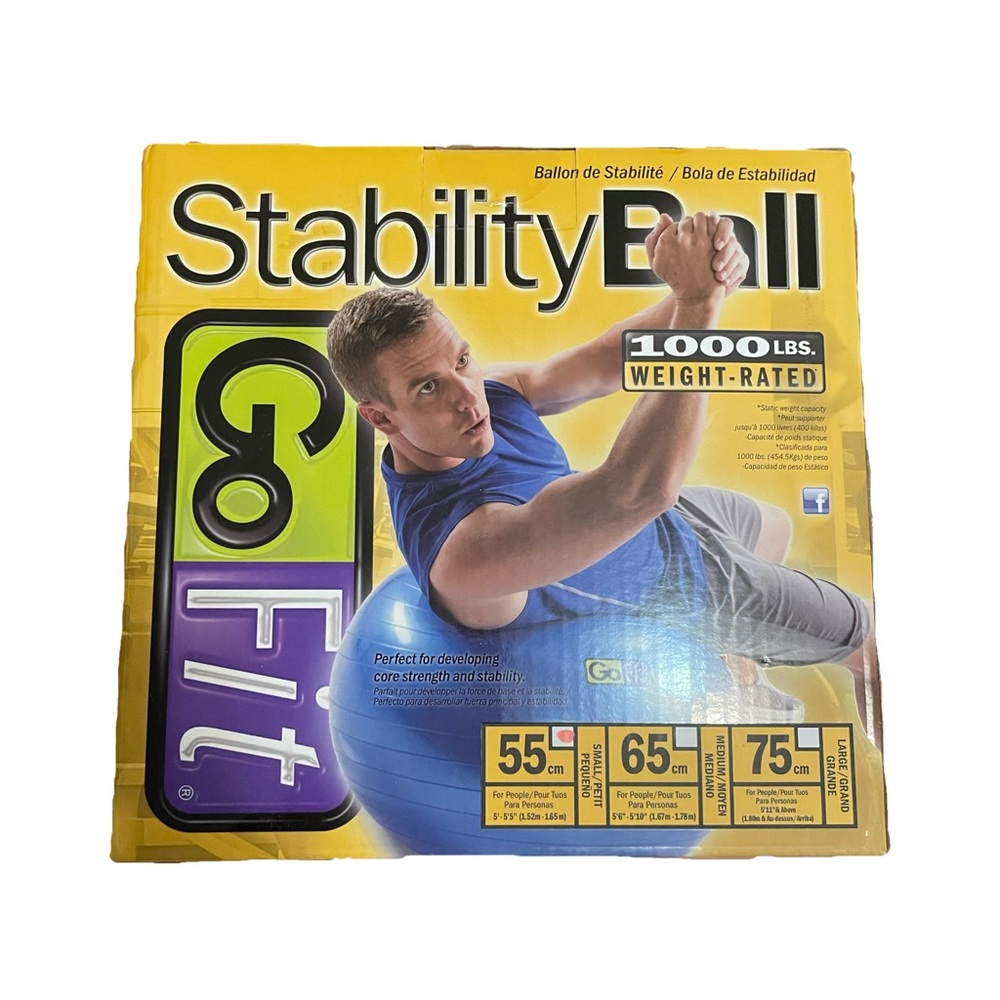 GoFit ProBall Stability Ball for Yoga, Fitness, Balance, Exercise Ball